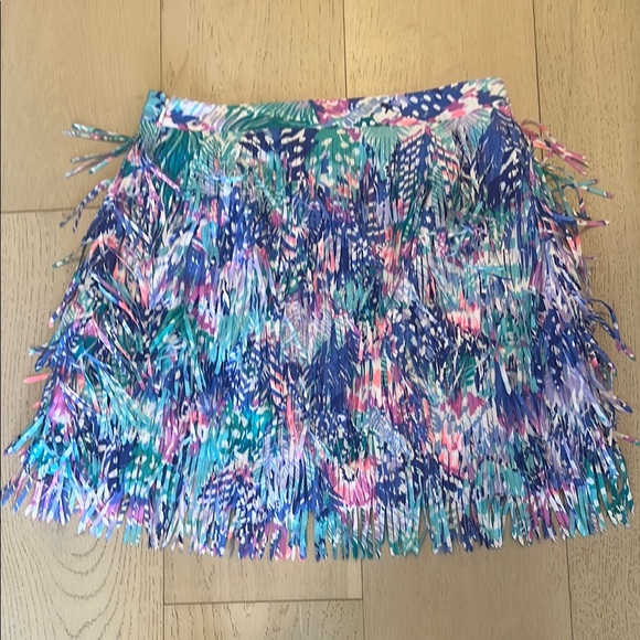 Lilly Pulitzer Pink and Blue Embellished Bubble Mini Skirt - Picture 3 of 5